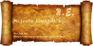 Mojzsis Euszták névjegykártya